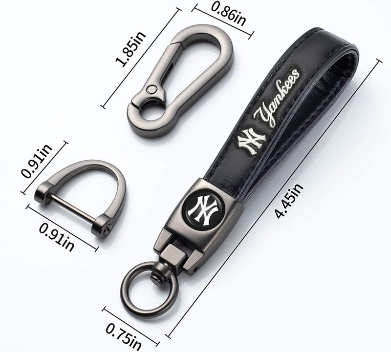 Kaleduo Leather Keychain for Baseball Fans,Car Keyring Replacement Key Fob Holder,Souvenir Gifts for Men Women - Image 5